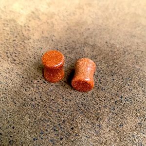 Glitter stone plugs 0g